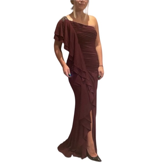 Jovani One Shoulder Evening Gown - Picture 1 of 5